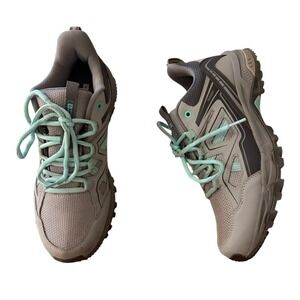 Mountain Warehouse IsoDry Trail Shoes Size 8 Grey Mint Waterproof Athletic